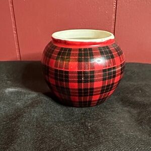 Plaid Ceramic Vase